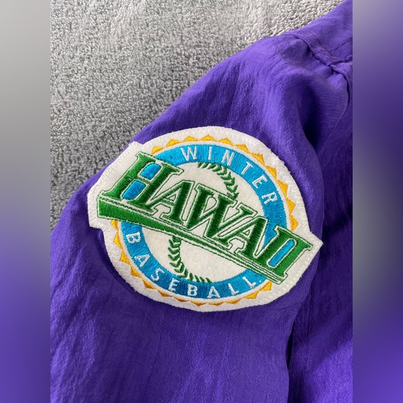 Vintage Honolulu Sharks Starter Hawaii 90s Winter Baseball Snap Jacket Mens XL - Picture 2 of 16